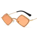 Square Luxury Sunglasses women Brand Designer Ladies Oversized Rhinestone Sunglasses Men eyeglasses For UV400